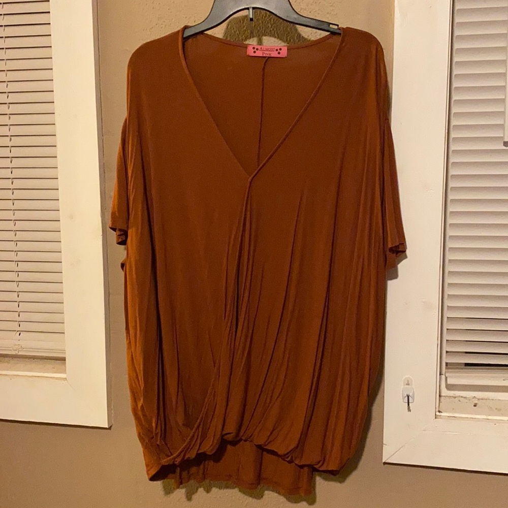 Rust colored boutique tunic shirt